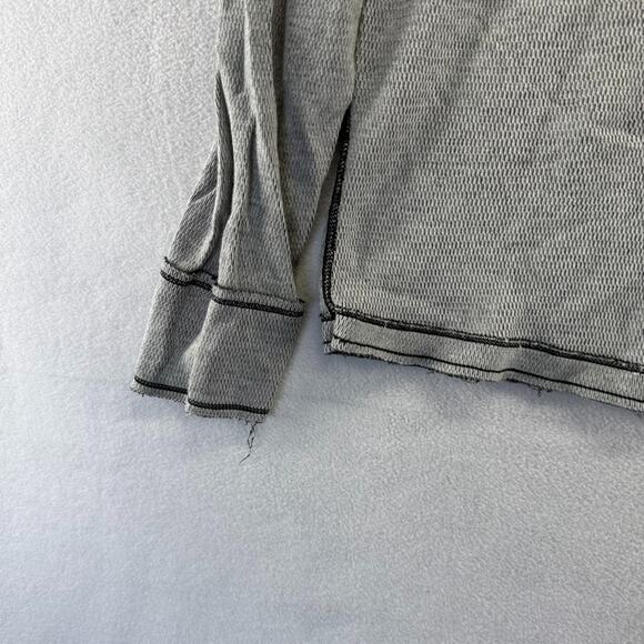 Affliction Shirt Mens large Gray Thermal Reversible Live Fast Graphic Grunge y2k - Picture 7 of 12